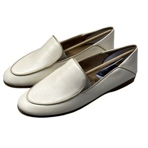 Aerosoles Bay Pipe Trim Cream Leather Loafers Women’s Flats Size 9M NWB